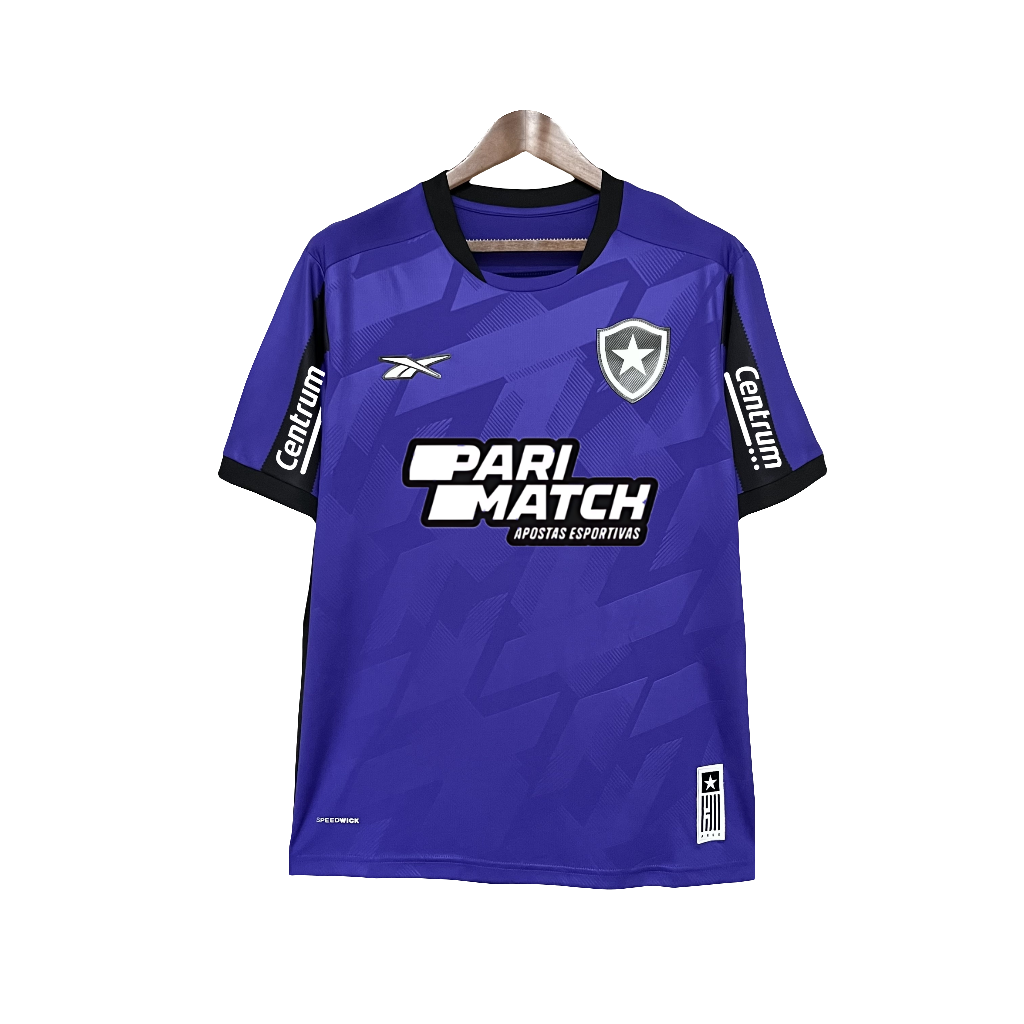 Camisa Botafogo 24/25 Goleiro - Roxo - Todos os Patrocínios - Versão Torcedor