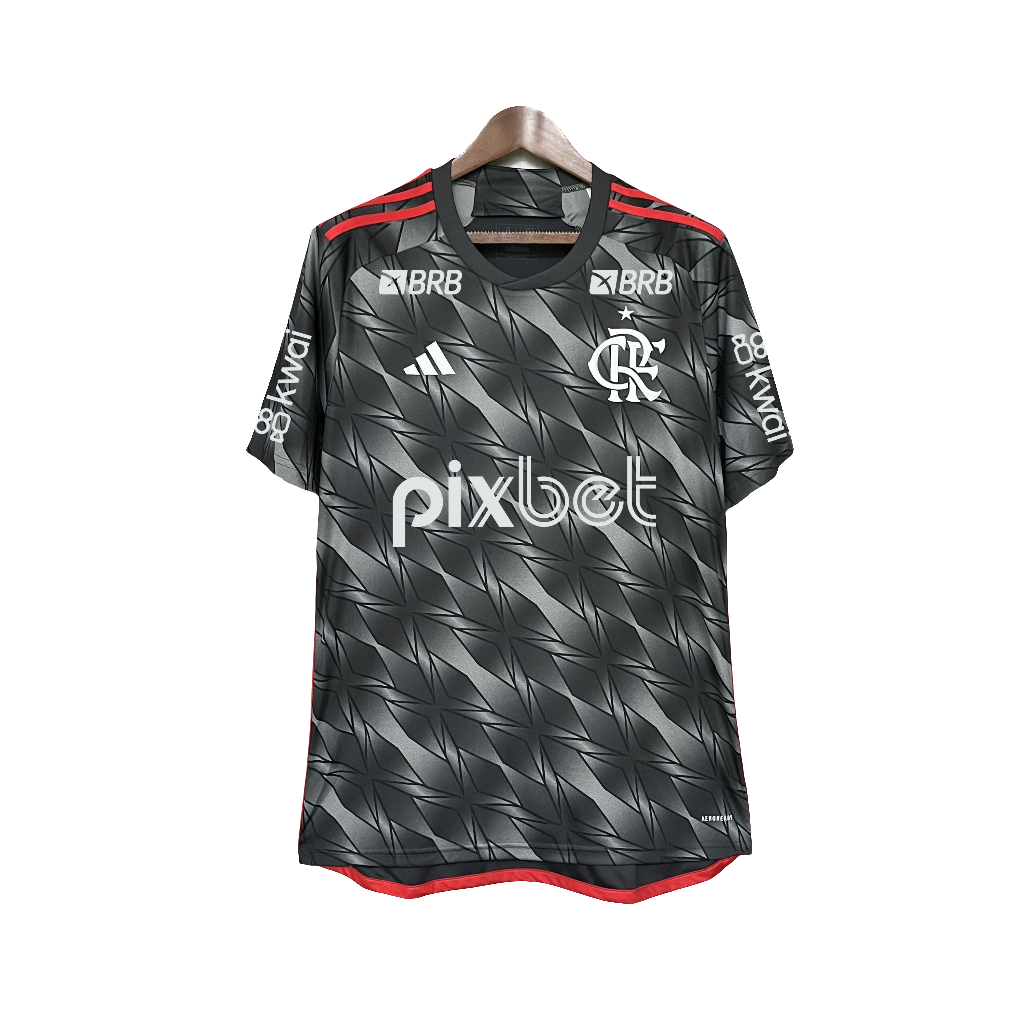 Camisa Flamengo 24/25 III Third - Todos os Patrocínios - Versão Torcedor