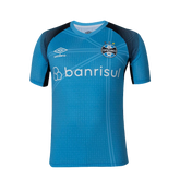 Camisa Grêmio 23/24 Pré-Jogo - Azul - Versão Torcedor