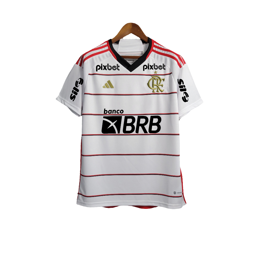 Camisa Flamengo 23/24 II Away - Todos os Patrocínios - Versão Torcedor