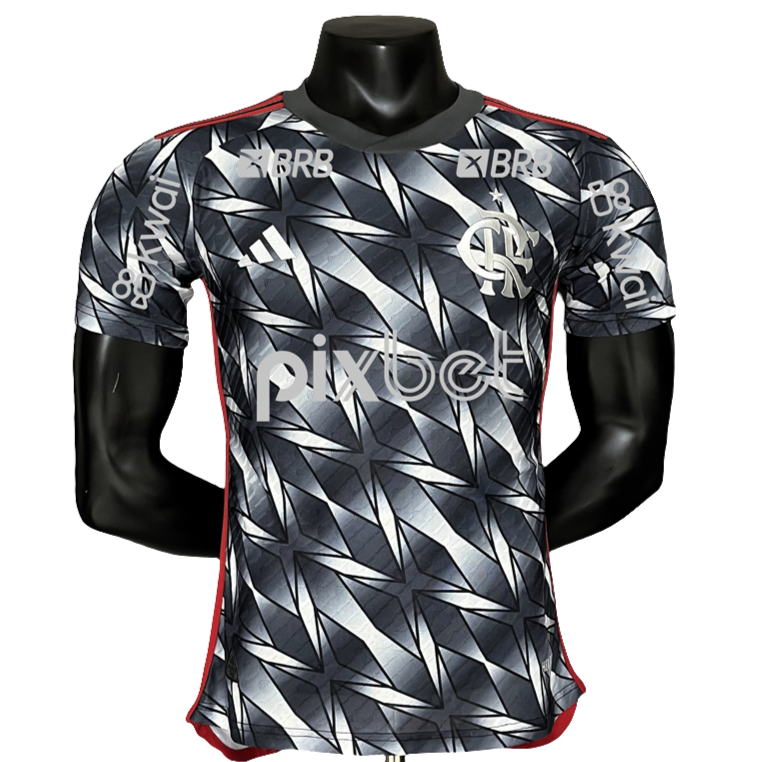 Camisa Flamengo 24/25 III Third - Todos os Patrocínios - Versão Jogador