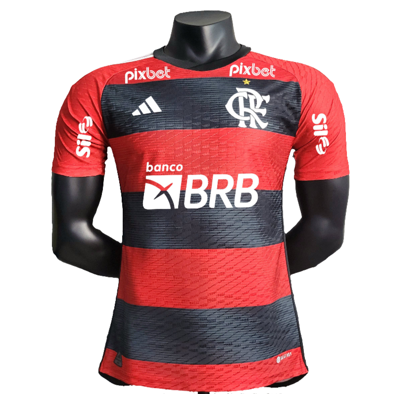 Camisa Flamengo 23/24 I Home - Todos os Patrocínios - Versão Jogador