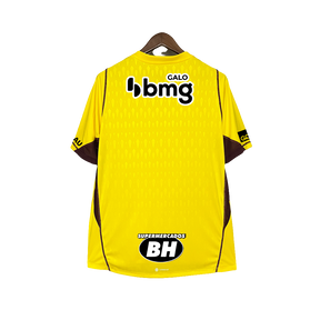 Camisa Atlético Mineiro 24/25 Goleiro - Amarelo - Todos os Patrocínios - Versão Torcedor