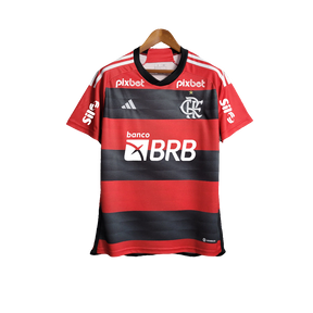 Camisa Flamengo 23/24 I Home - Todos os Patrocínios - Versão Torcedor