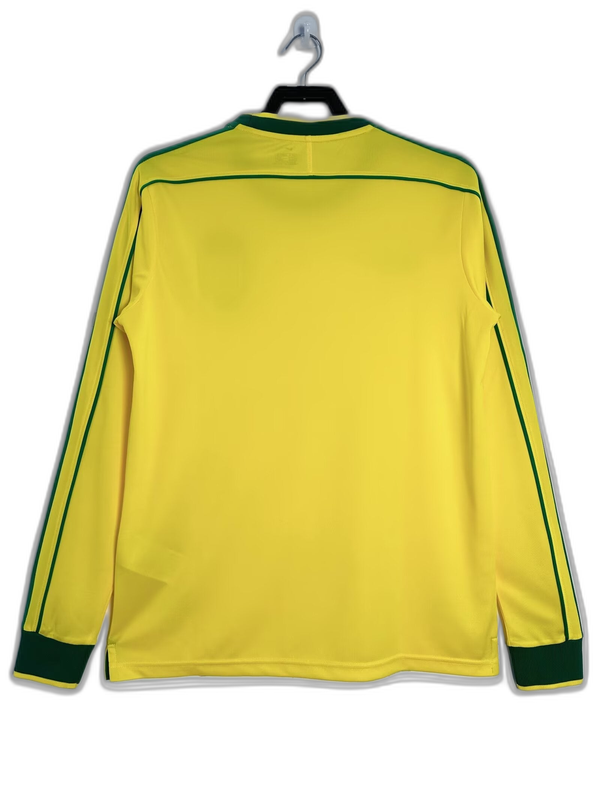 Camisa Brasil 1998 I Home - Versão Retrô Manga Longa