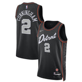 Camisa NBA Cade Cunningham - Detroit Pistons - 23/24 - Preto - Edição Cidade