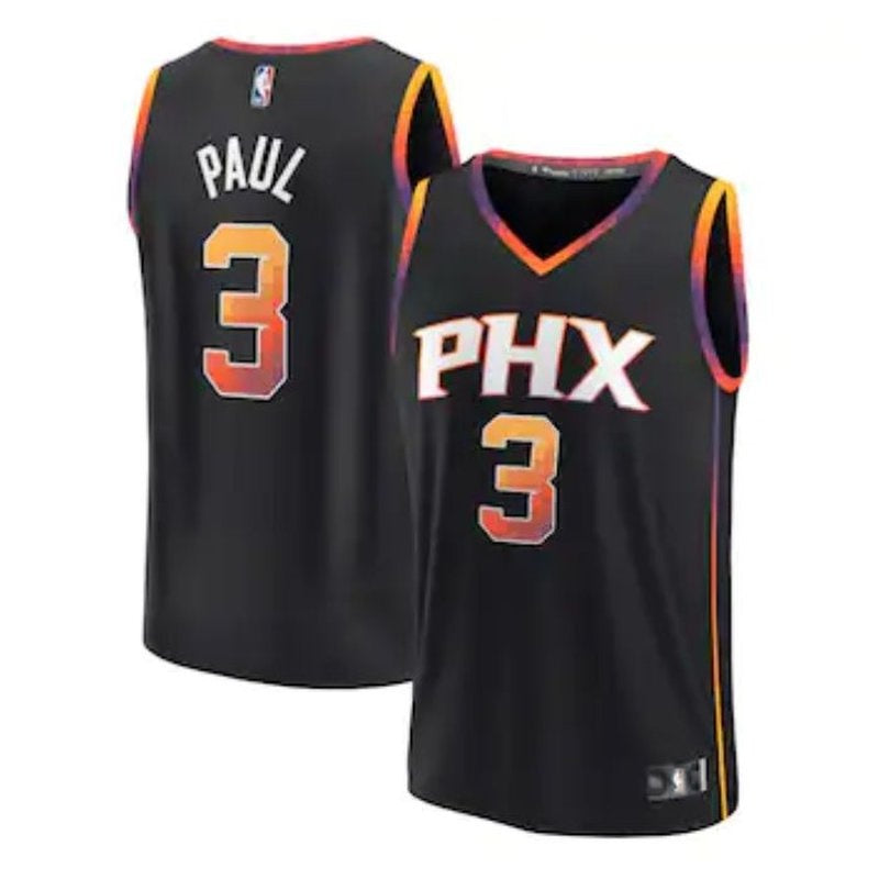 Camisa NBA Chris Paul - Phoenix Suns - 2023 Fast Break Jogador - Preto - Edição de Impacto