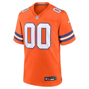 Camisa NFL Denver Broncos - Coleção Mile High - Retrô 1977 - Versão de Jogo - Laranja