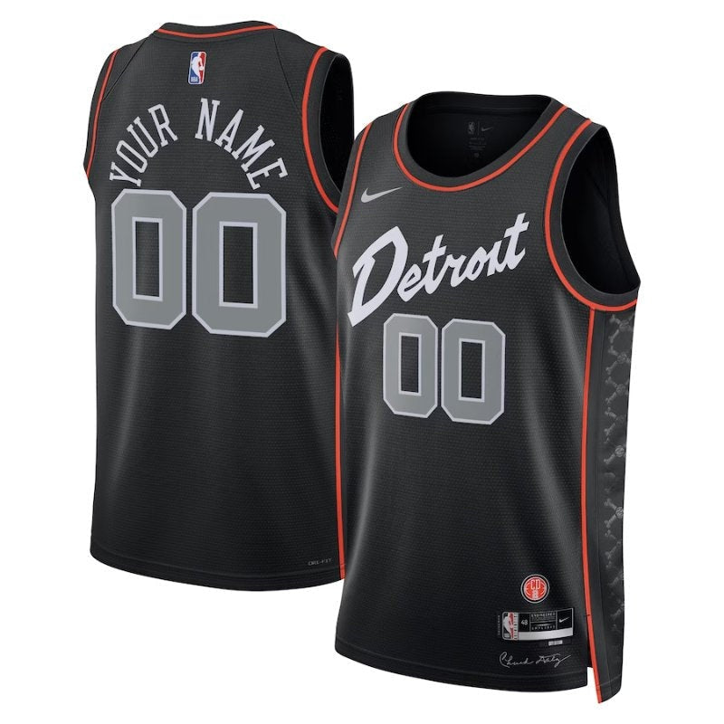 Camisa NBA - Detroit Pistons - 23/24 - Preto - Edição Cidade