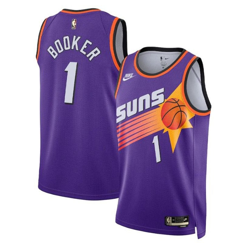 Camisa NBA Devin Booker - Phoenix Suns - 2023 Roxo - Edição Clássica