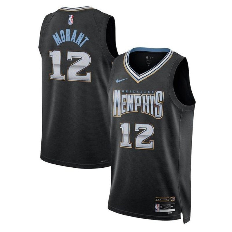 Camisa NBA Ja Morant - Memphis Grizzlies - 2023 - Edição Cidade - Preto