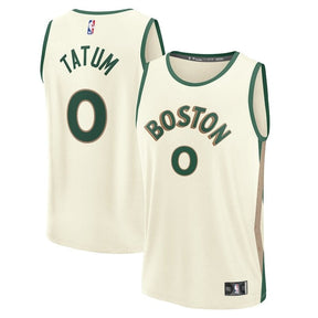 Camisa NBA Jayson Tatum - Boston Celtics - Fanatics Branded 23/24 Fast Break - Branco - Edição Cidade