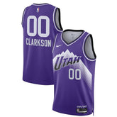 Camisa NBA Jordan Clarkson - Utah Jazz - 23/24 - Roxo - Edição Cidade