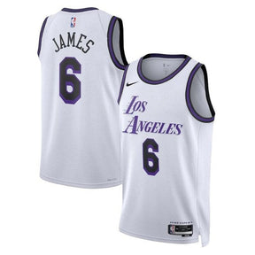 Camisa NBA LeBron James - Los Angeles Lakers - 2023 - Edição Cidade - Branco