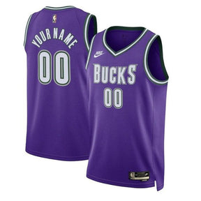 Camisa NBA - Milwaukee Bucks - 2023 - Edição Clássica - Roxo