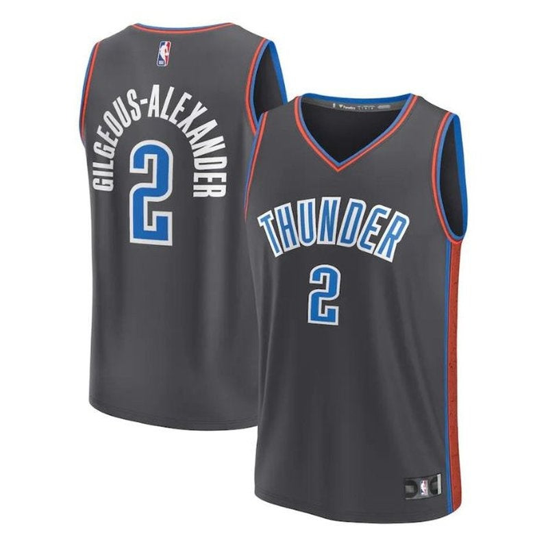 Camisa NBA Shai Gilgeous-Alexander - Oklahoma City Thunder - 2023 Fastbreak - Edição Cidade - Anthracite