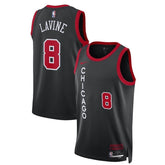 Camisa NBA Zach LaVine - Chicago Bulls - 23/24 - Preto - Edição Cidade